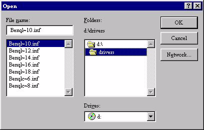 6. A questo punto, scegliere Have Disk (Disco driver) nell'angolo in basso a destra. Viene visualizzata una nuova finestra. Selezionare il pulsante Browse (Sfoglia). 7.