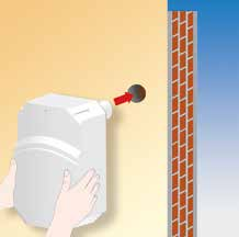 Aria tiepida d inverno e più fresca d estate con efficienza fino al 70% Semplice installazione a parete RECUPERO si installa a parete utilizzando un tubo da 100/120 mm di diametro, può inoltre