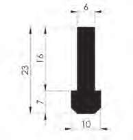 PROFILO 2 VIE PER SCORREVOLI - 2 CHANNELS PROFILE FOR SLIDING ELEMENTS SPESSORE PANNELLI PANELS THICKNESS TIPO DI FORNITURA TYPE OF SUPPLY /m /m 04.513.001 4/5 mm Lungh.