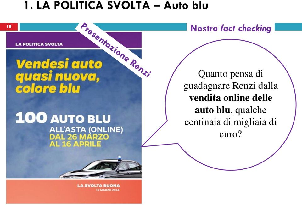 Renzi dalla vendita online delle auto