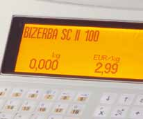 SC II 100 G SC II 100 G Bilancia compatta con basamento separato fino ad un massimo di 150 kg, idonea alla vendita assistita e alla prezzatura.