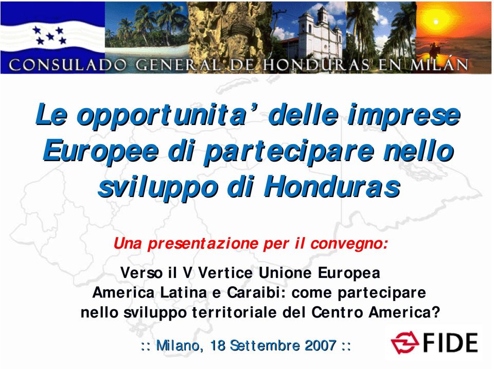 convegno: Verso il V Vertice Unione Europea America Latina e Caraibi: come