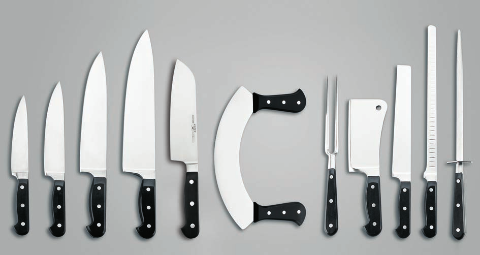 COLLEZIONE MAITRE 89FN0 89 - COLTELLO PROSCIUTTO CM 87 - COLTELLO PROSCIUTTO STRETTO CM 88 - COLTELLO PROSCIUTTO STRETTO CM 8 - COLTELLO PANE CM 8 - COLTELLO PANE CM 8 - COLTELLO DISOSSATORE CM 8 -