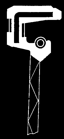 2. TIPI DI ANELLI DI TENUTA 2. TYPES OF ROTARY SHAFT SEALS Anello di tenuta con rigature in rilievo per rotazione albero sinistro. Shaft seal with helical design for left twist.