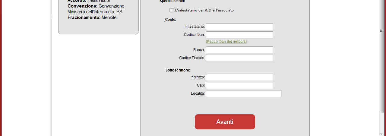 Alla voce Modalità di Primo Pagamento, indicata dalla Freccia Rossa, si dovrà specificare la modalità di pagamento effettuata.