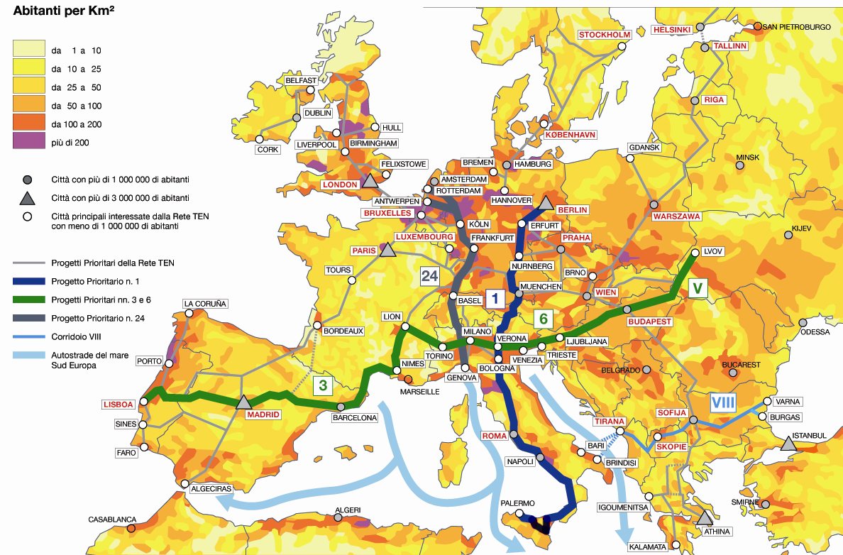 I corridoi Transeuropei