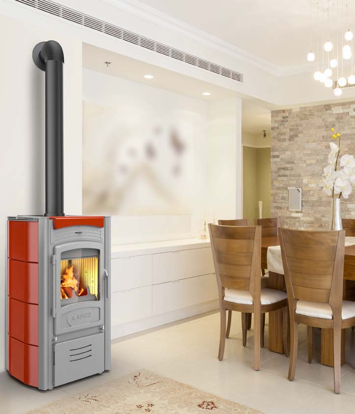 ARCO PLUS STUFA A LEGNA WOOD STOVE POELE A BOIS ESTUFA DE LEÑA STUFE A LEGNA WOOD STOVES POELES A BOIS ESTUFAS DE LEÑA CO ( con 13% di O2) a potenza nominale CO (with 13% of O2) Carica massima