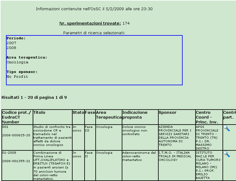 Consultazione dell intero DB