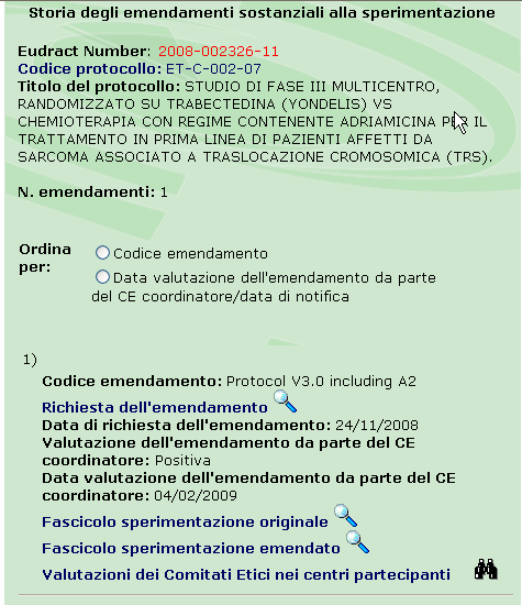 Progress report (11) SC emendata: Dettagli