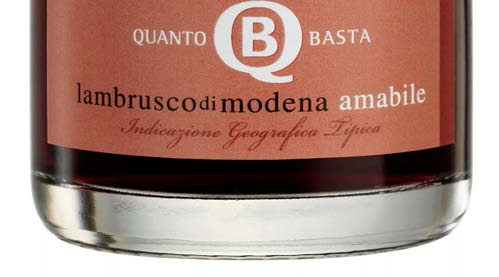 LAMBRUSCO DI MODENA AMABILE DOC 8 % alc. vol. Provincia di Modena.