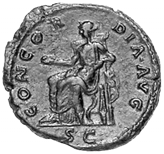 149 151 152 150 149 Adriano (117-138) Denario - Busto laureato e drappeggiato a d. - R/ La Vittoria stante a d. con una palma e la mano d. sulla testa - C. 358; RIC 182 (AG g.