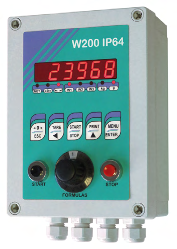 W00 IP6 INDICATORE DI PESO SERIE W00 IN CASSETTE IP6 W00 SERIES WEIGHT INDICATOR INTO IP6 CASES W00IP6-B Base......................................................................................................... W00IP6-C Carico / Load.