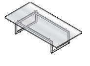 Articolo: COFFEE TABLE Deck Glass è la versione estremamente leggera e pulita nelle linee della scrivania direzionale Deck, disegnata da Jorge Pensi.
