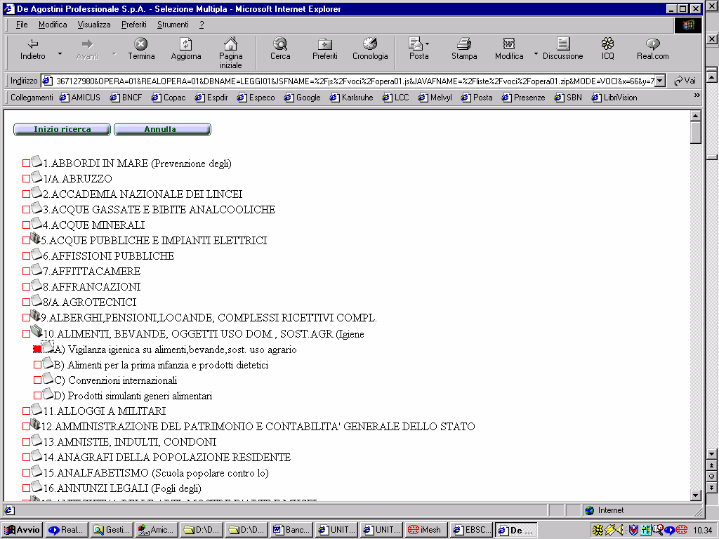 Uso del canale voci e sottovoci: 1. Cliccare su Voci e sottovoci; 2.