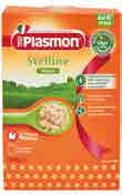 OMOGENEIZZATO DI FRUTTA PLASMON vari gusti, 2x104 g 1,10 5, 9 al kg PASTINE INFANZIA PLASMON vari tipi, 340 g 1,10 3, 4 al kg OMOGENEIZZATO DI CARNE PLASMON vari gusti, 2x80 g