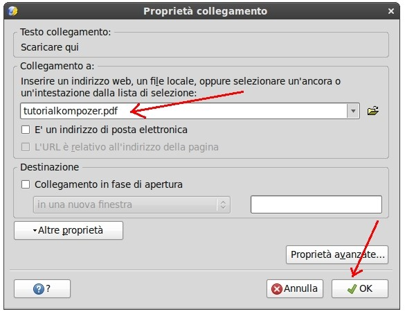 SCARICARE UN FILE DAL NOSTRO SPAZIO WEB In una pagina web non è opportuno inserire dei documenti che occupino molte schermate (es. un testo di legge).