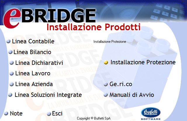 Note Generali La protezione software ebridge viene gestita da un servizio e da una console che fornisce l interfaccia per visualizzare e gestire le attivazioni.