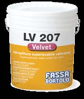 SISTEMA ACRILICO LV 207 VELVET IDROPITTURA SUPERLAVABILE VELLUTATA GYPSOPAINT IDROPITTURA MASCHERANTE IDEALE PER CARTONGESSO LV 207 VELVET è un idropittura lavabile vellutata bianca o colorata per