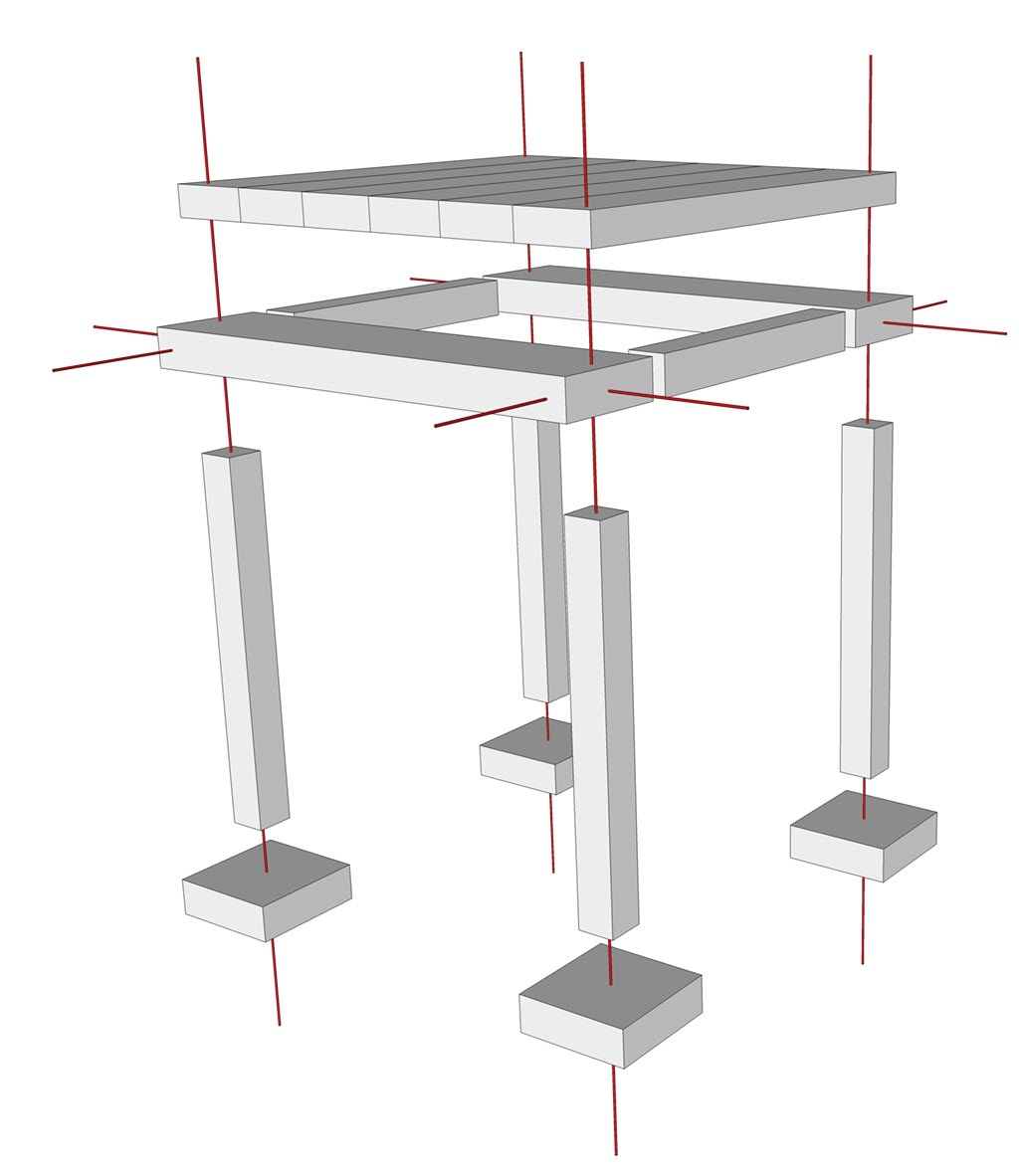 verticali schema funzionale lineare - intelaiato Elementi tecnici 33 IMPALCATO / SOLAIO insieme di strutture lineari STRUTTURA ORIZZONTALE PRIMARIA trave primaria Carico