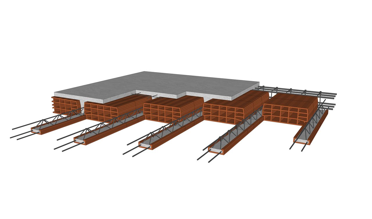 orizzontali Soluzione tecnologica Solaio in latero - cemento 44 STRUTTURA PORTANTE Soletta