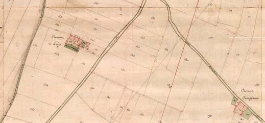 Catasto Napoleonico, Foglio di Cajonvico 1808, con evidenziata l area di progetto Molto recentemente la costruzione della Metropolitana di Brescia ha richiesto indagini preliminari e assistenza da