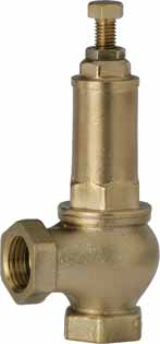 580 590 Valvola di sicurezza diritta PN 16 Stright safety valve Soupape de sûreté droit Sicherheitsventil