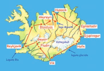 Islanda in auto e fuoristrada Tour AJ3 viaggio di 10 giorni/9 notti partenze giornaliere dal 1 maggio al 31 ottobre 2008 itinerario individuale in auto o fuoristrada con pernottamenti in alberghi o