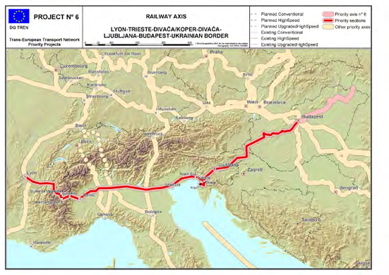 Tra i progetti che interessano l Italia, il corridoio 5 (al centro) è forse quello che suscita maggiori perplessità insieme alla realizzazione del corridoio 1 8a sinistra) dove il progetto del ponte