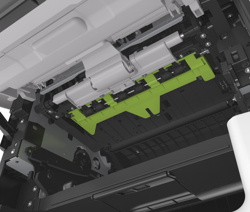 2 Estrarre la cartuccia di toner usando la maniglia. 4 Posizionare l'unità immagini su una superficie piana e liscia.