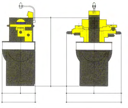 talmec AFFILATRICI CARATTERISTICHE TECNICHE TECNICAL DATA Diametro mola max ammesso mm 125 Diametro mola diamantata o CBN mm 125 Velocità motore mola g/min 2800 Potenza motore mola CV 0,75 Lato