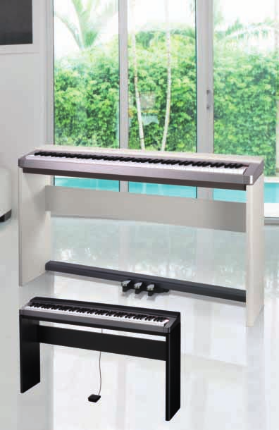 Pianoforti digitali_ PRIVIA PX-130 martello con 3 sensori PX-130WE (bianco) PX-330BK (nero) PX-330 PX-130BK (nero) Le immagini mostrano gli accessori opzionali.