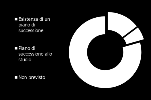 La previsione di un piano di successione per il Top Management interessa ancora un numero limitato di società Previsione di un piano di successione per l AD (% del campione), 2013 Sono dotate di un