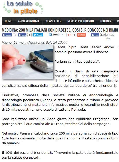 RASSEGNA STAMPA SIEDP TESTATA: La