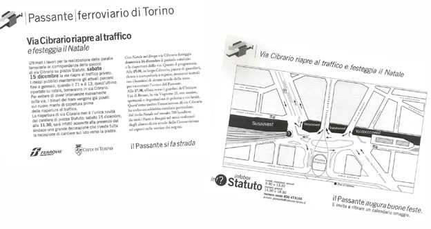 I volantini sulle variazioni della viabilità Un format agile per consentire tempi veloci di impaginazione e