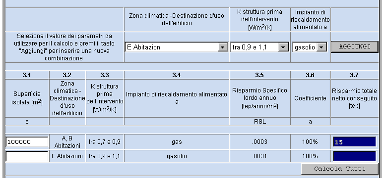 Step 2: NOTA 1 Ogni scheda on-line per la rendicontazione di un tipo di intervento standard è strutturata in modo tale da poter contenere TUTTI gli interventi realizzati su tutto