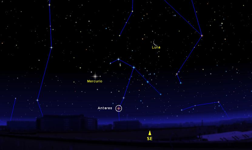 La notte del 20 dicembre, congiunzione tra Luna, Saturno e Spica. In realtà il massimo avvicinamento si ha tra Luna e Spica alle ore 01.35 e tra Luna e Saturno alle ore 12.22.