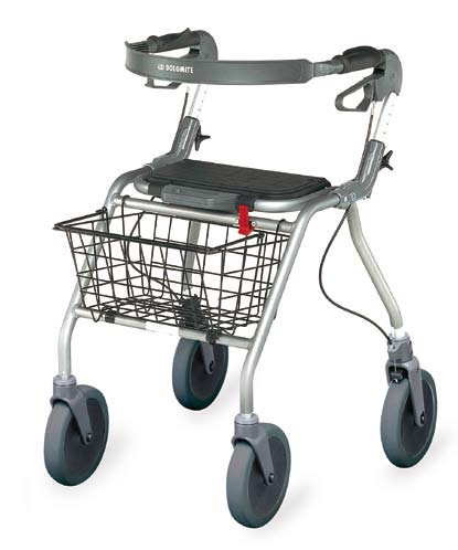 DOLOMITE ROLLATOR DOLOMITE LEGACY Disponibile in due diverse altezze seduta: 545 mm o 625 mm Telaio in acciaio verniciato epossidico e tubi maniglie in acciaio cromato Impugnature regolabili