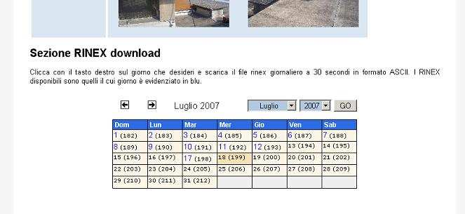 Figura 39 - Informazioni relative alla stazione di Padova Sono pubblicate giornalmente le coordinate ETRS89 e ITRF00 e per scopi di monitoraggio della stabilità della Rete sono pubblicati dei plot