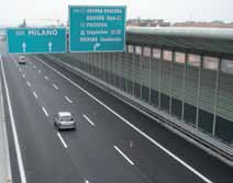 Case study Autostrada A1 - Bologna In questa particola applicazione, Diathonite Acoustix è stata utilizzata per ridurre la rumorosità di un tratto stradale in prossimità di un centro abitato, all