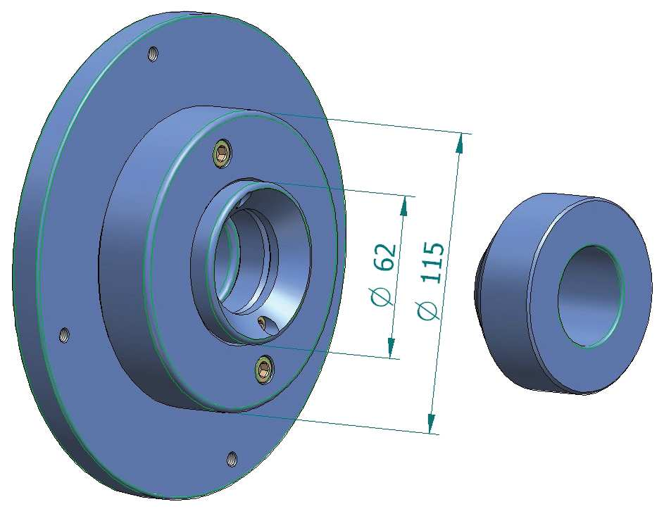 FD-BMW (DUCATI BMW) Adattatore speciale ruote moto Special adapter for motorcycle wheels Ø55 DUCATI: 916-996-998