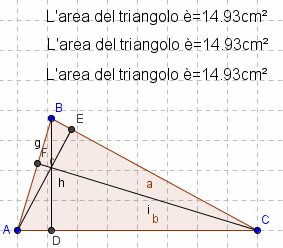 Area e perimetro delle figure piane: Esercizio n 10 Rettangolo: Disegnare un rettangolo usando lo strumento Poligono ed unendo i punti A(1,4) B(6,4) C(6,1) D(1,1).