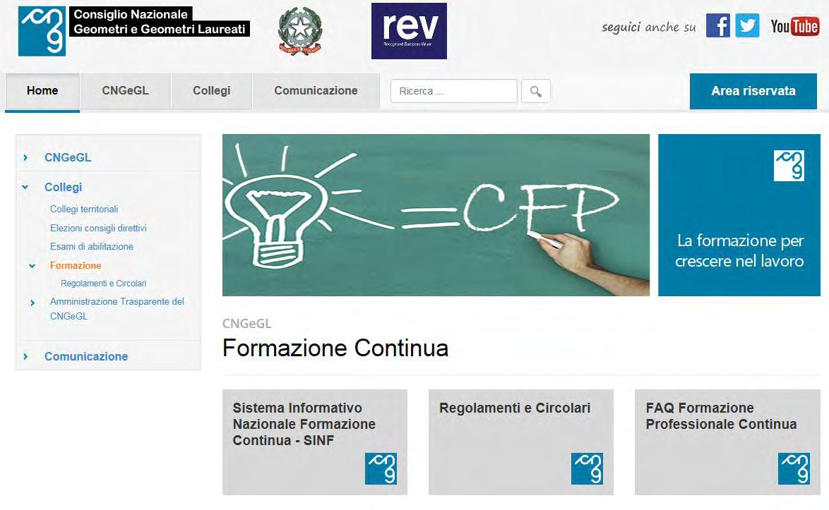 RICHIESTA DI RICONOSCIMENTO CREDITI ATTRAVERSO S.I.N.F.