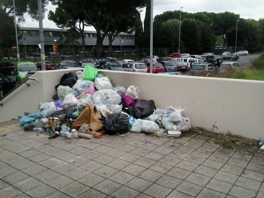 Dintorni della ferrovia 1/2 A Maggio si era formato un cumulo d'immondizia all'ingresso est della stazione di Grottarossa, rimosso dopo la segnalazione degli utenti. Ora (Settembre) stessa situazione.