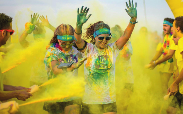 INFO UTILI IL TEMPO The Color Run si terrà anche in caso di pioggia.