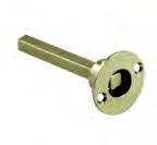 CHIUSURE VARIE VARIOUS LOCKS Spessore anta da 0,8 a 8 mm Door thickness from 0,8 to 8 mm 7100 Chiusura tavella 1/4 di giro H=18 per chiave triangolare 8 mm ottone cromato/inox Lever lock 1/4 turn St.