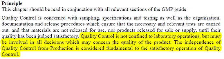 cgmp nel Controllo