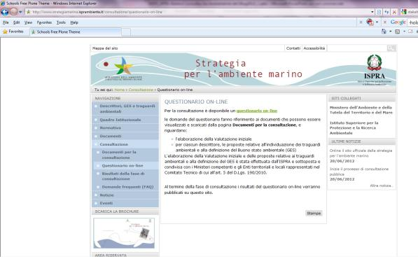 ISPRA Istituto Superiore per la Protezione e la Ricerca Ambientale La Direttiva Quadro sulla Strategia per l Ambiente Marino Report MSFD DATI E ROAD MAP ISPRA Report EU (direttiva quadro sulle