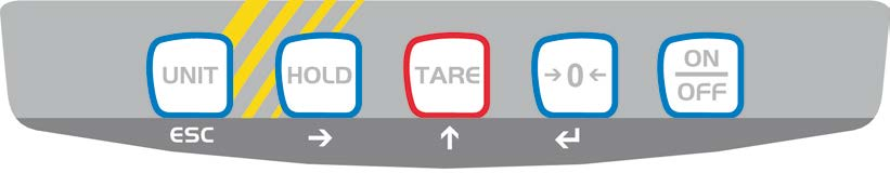 3.3 Tastierino Tasto Indicazione Descrizione della funzione Tasto UNIT Commutazione delle unità di misurazione Uscita dal menu, ritorno alla modalità di pesatura Tasto HOLD Dopo la pressione del