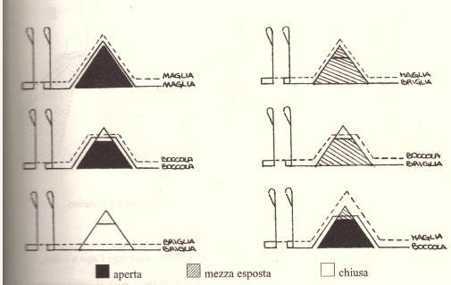 Differenti configurazioni della camma di