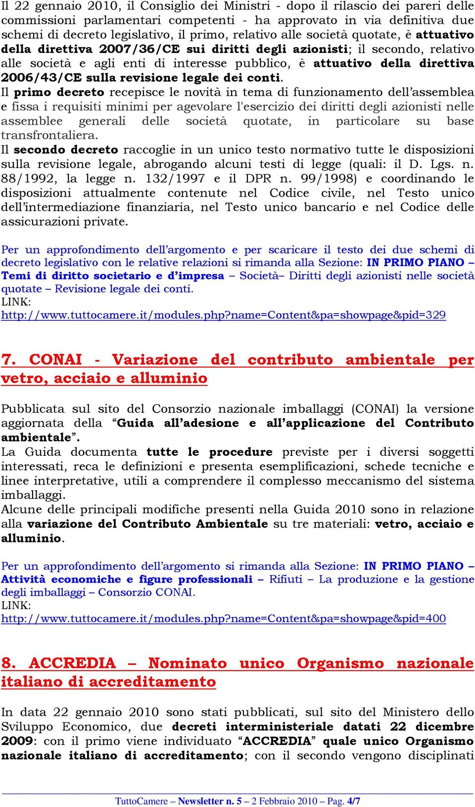 2006/43/CE sulla revisione legale dei conti.